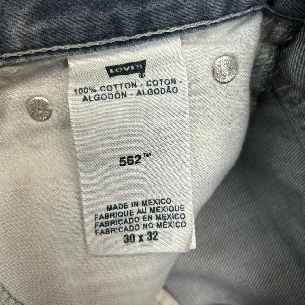Levi's 562 Jeans Men's Blue Denim‎ Mid Rise Classic Straight Zip Fly - 32X26.5